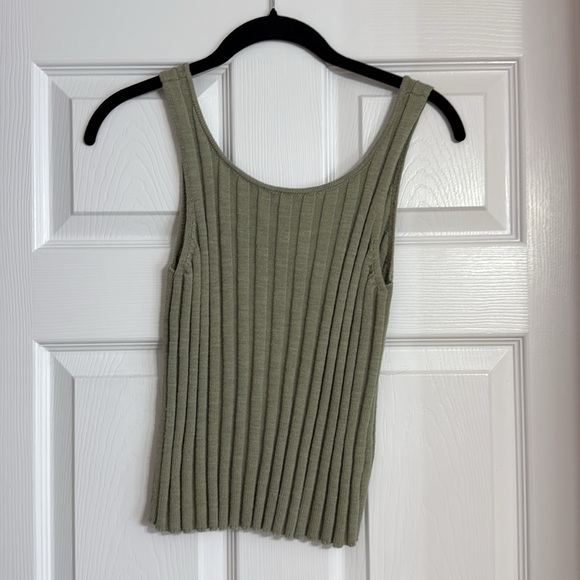LOFT Ribbed Button Sweater Tank - Picture 2 of 4